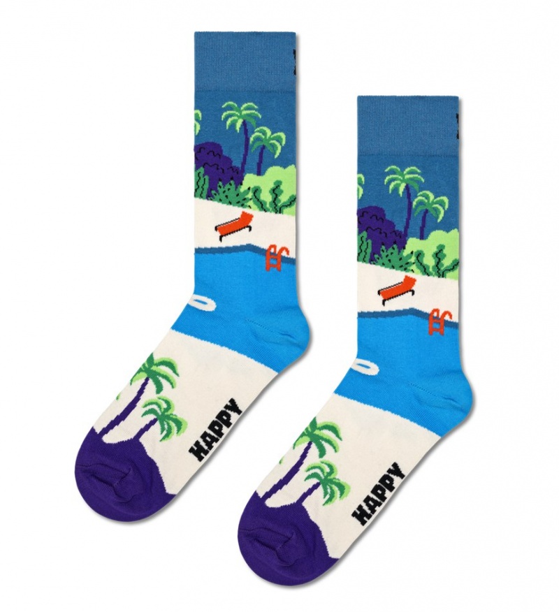 Happy Socks Pool Side Socken Unisex Hellblau | Schweiz 04597VPUC