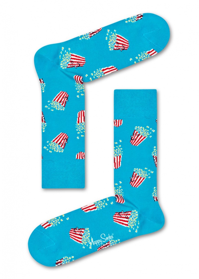 Happy Socks Popcorn Socken Unisex Türkis | Schweiz 78235KNXP