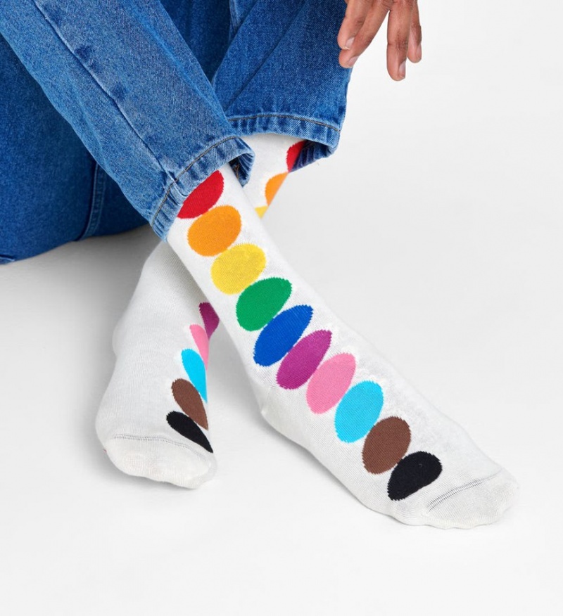 Happy Socks Pride Dot Socken Unisex Weiß | Schweiz 01962ZPRB