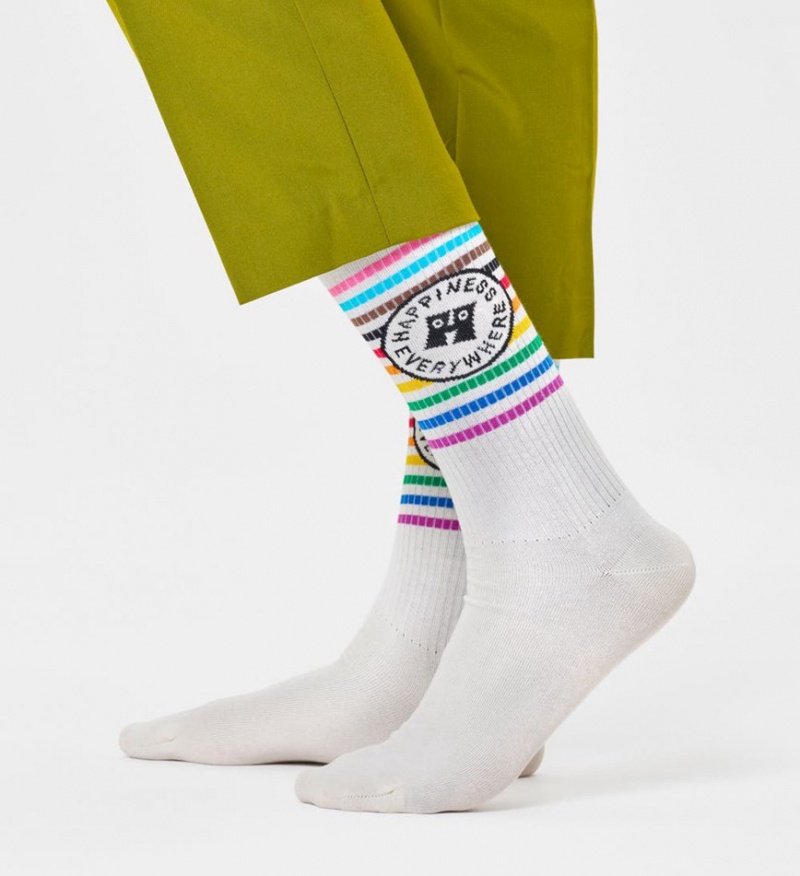 Happy Socks Pride Happiness Everywhere Socken Unisex Weiß | Schweiz 29730TBXR