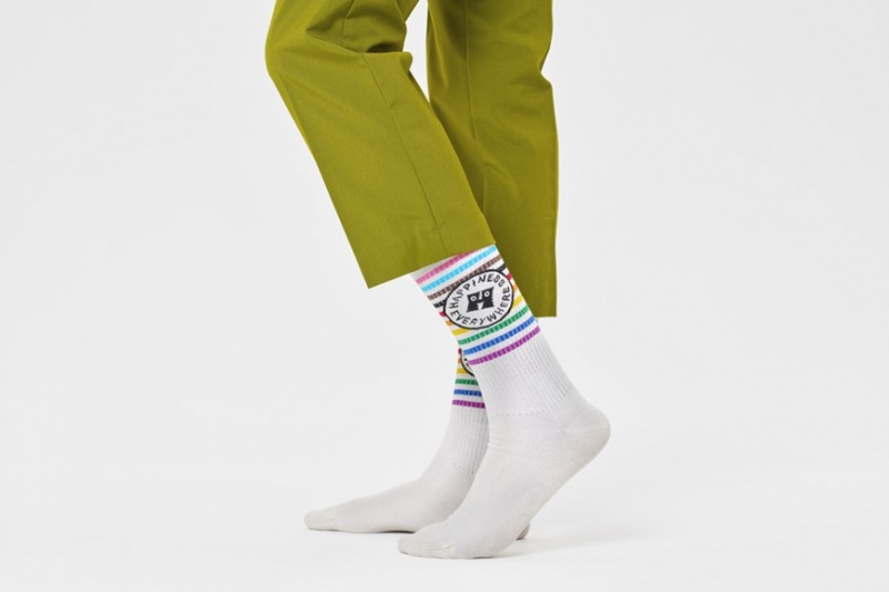 Happy Socks Pride Happiness Everywhere Socken Unisex Weiß | Schweiz 29730TBXR