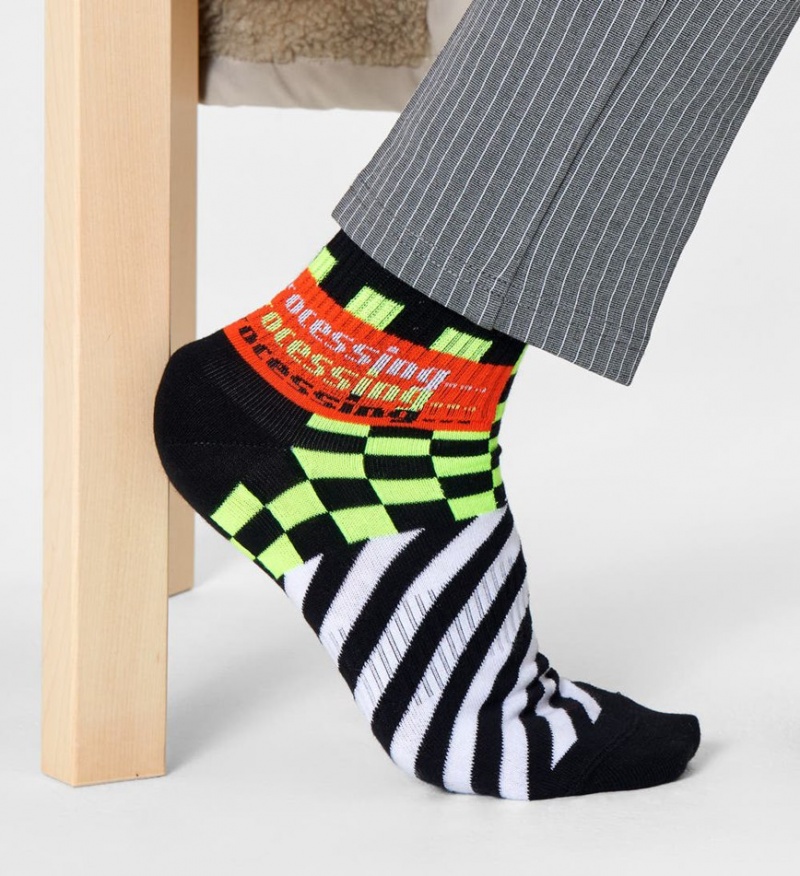 Happy Socks Process 3/4 Crew Socken Unisex Schwarz | Schweiz 15823YDCP