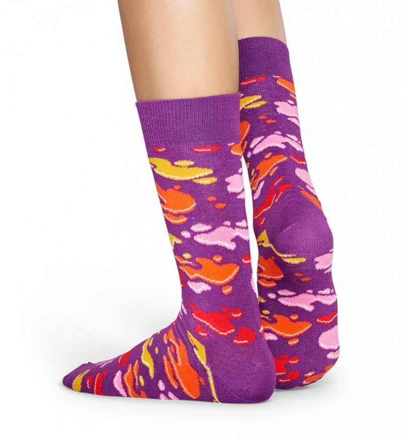 Happy Socks Puddle Socken Unisex Lila | Schweiz 30469QRTO