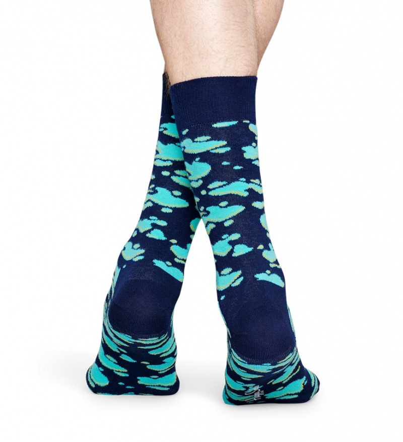 Happy Socks Puddle Socken Unisex Navy | Schweiz 87203TJWV