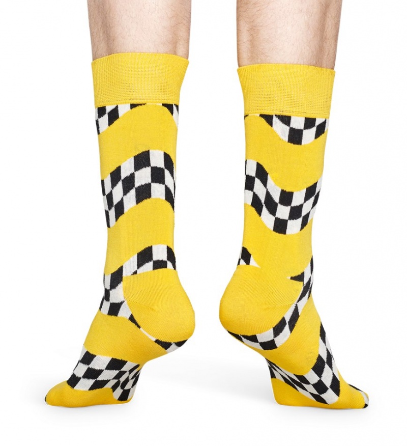 Happy Socks Race Socken Unisex Gelb | Schweiz 03659HKTX