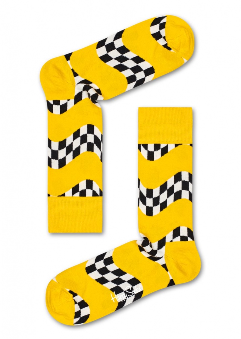 Happy Socks Race Socken Unisex Gelb | Schweiz 03659HKTX