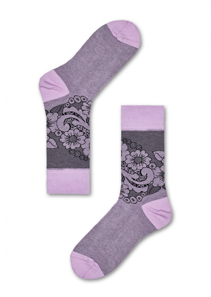 Happy Socks Renata Crew Socken Unisex Lila | Schweiz 41903PGUL