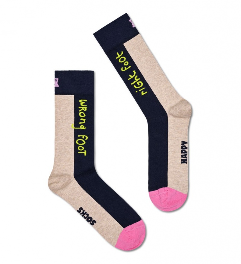 Happy Socks Right Wrong Socken Unisex Navy | Schweiz 03621OAKJ