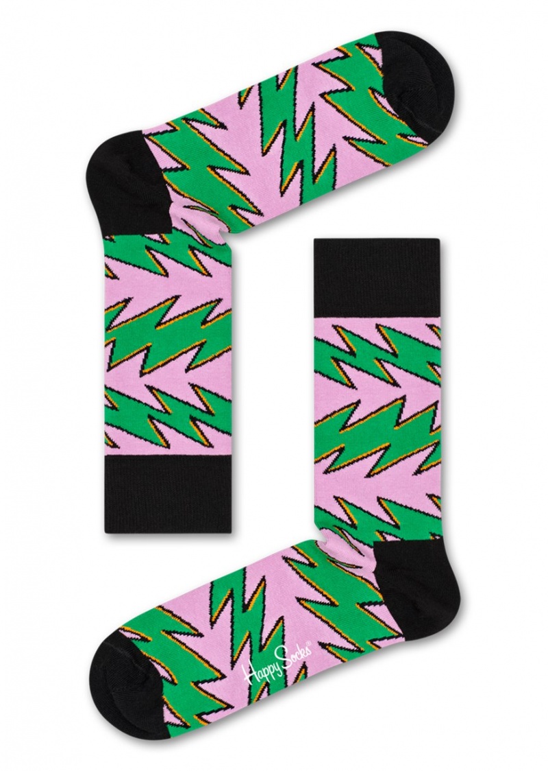 Happy Socks Rock n Roll Stripe Socken Unisex Schwarz | Schweiz 36541VLSP