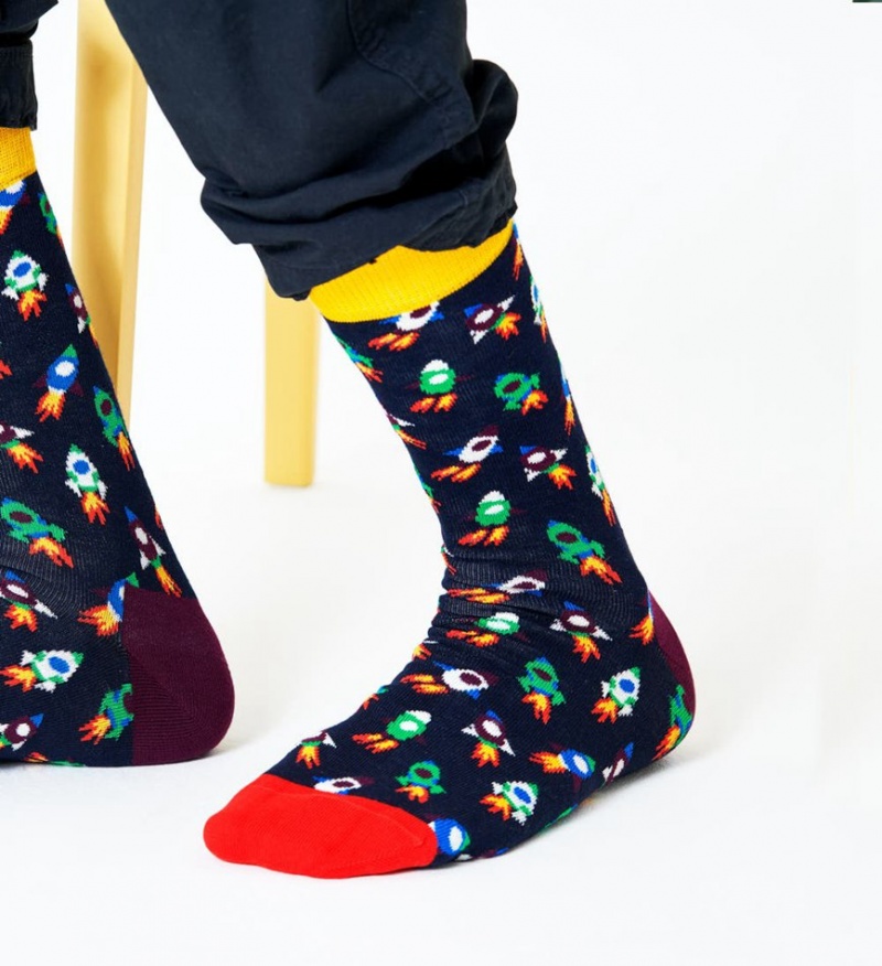 Happy Socks Rocket Socken Unisex Navy | Schweiz 64801EKCI