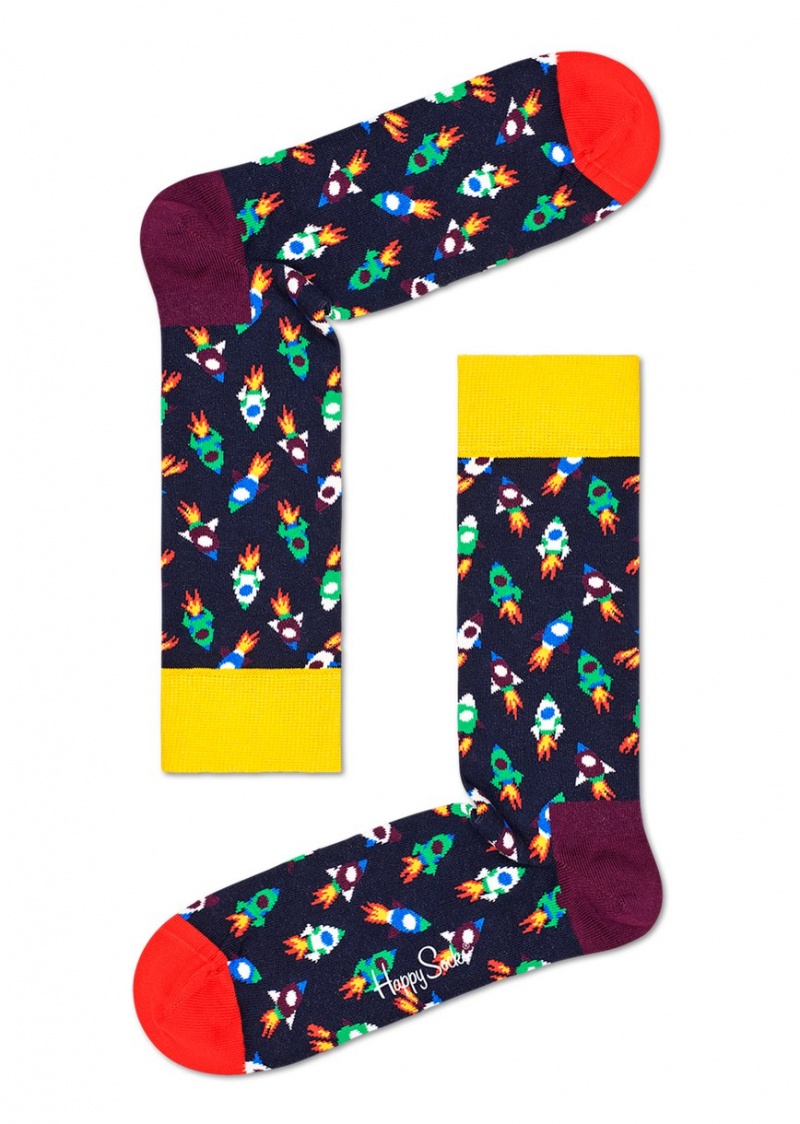 Happy Socks Rocket Socken Unisex Navy | Schweiz 64801EKCI