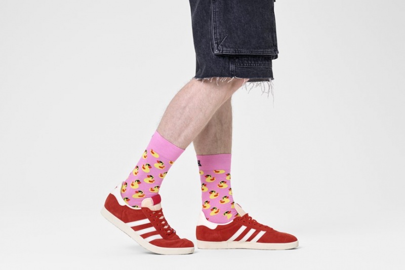 Happy Socks Rubber Duck Socken Unisex Rosa | Schweiz 21850ZBDK