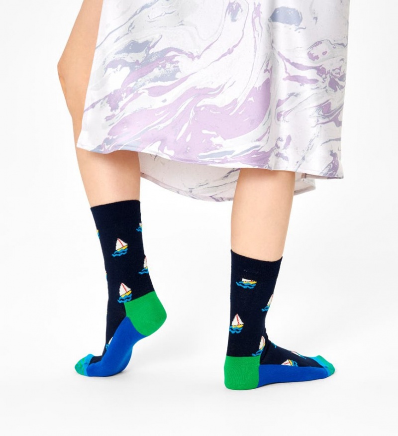 Happy Socks Sail Away Socken Unisex Navy | Schweiz 47620DLTO