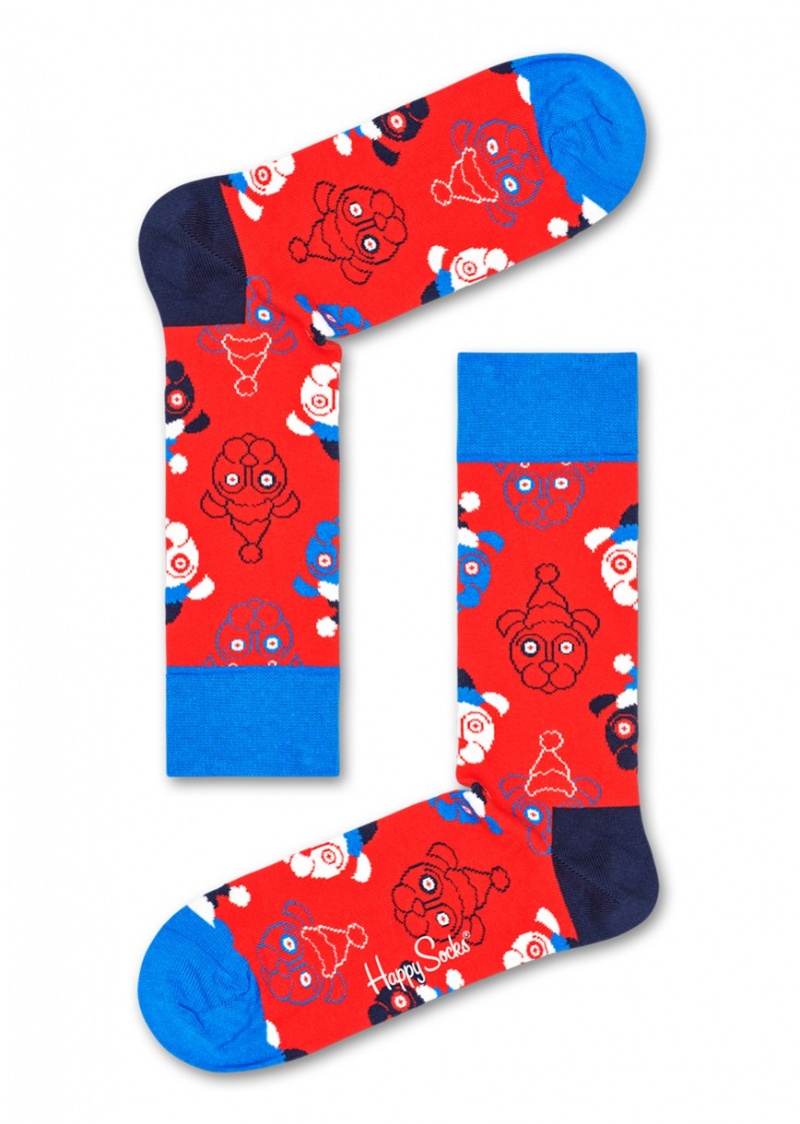 Happy Socks Santa Dog Socken Unisex Rot | Schweiz 25380YXZR