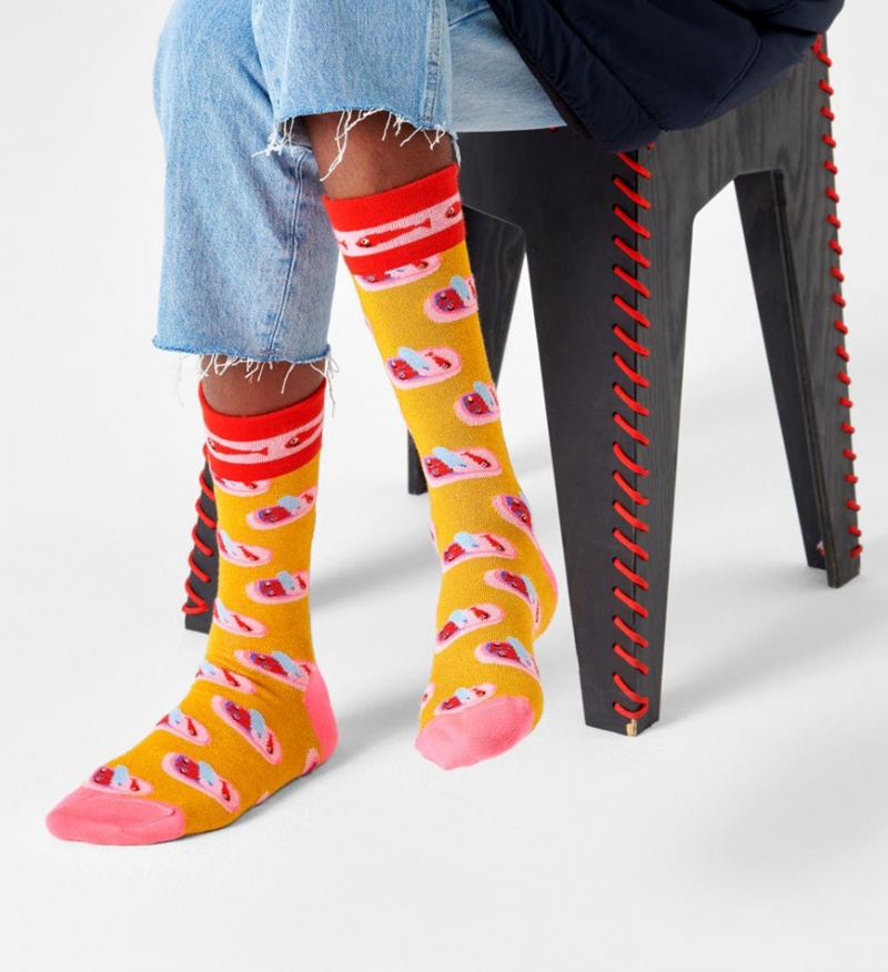 Happy Socks Sardines In A Tin Socken Unisex Dunkelgelb | Schweiz 14236LCOU