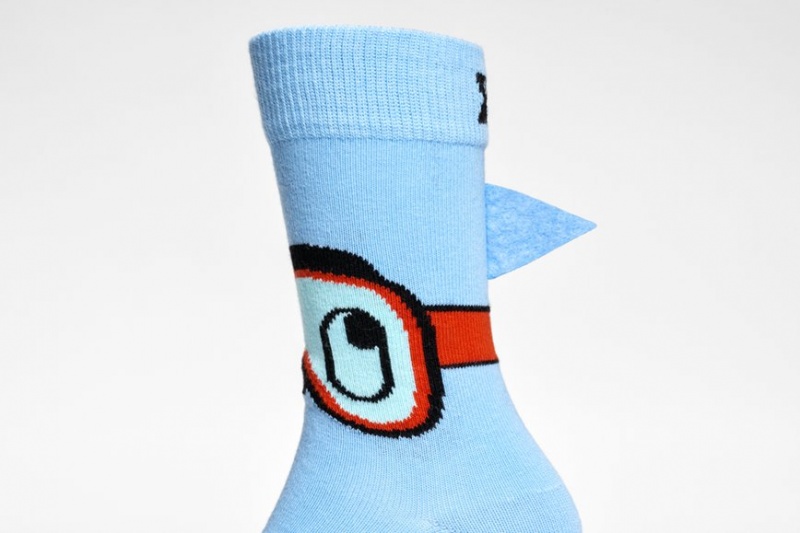 Happy Socks Shark Socken Kinder Blau | Schweiz 05916PBVK