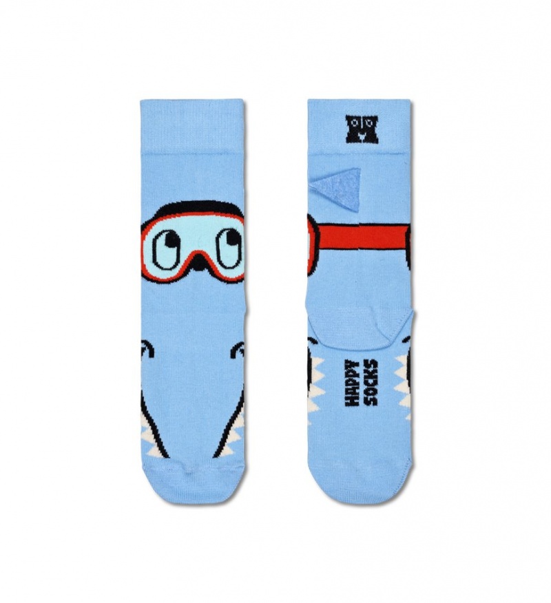 Happy Socks Shark Socken Kinder Blau | Schweiz 05916PBVK