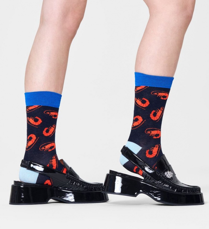 Happy Socks Shrimpy Socken Unisex Navy | Schweiz 02516CLUT