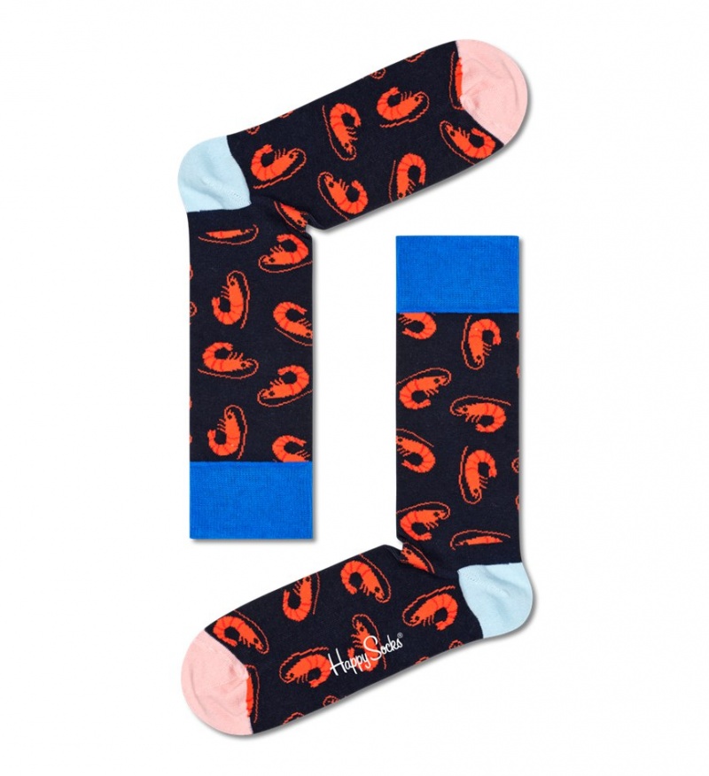 Happy Socks Shrimpy Socken Unisex Navy | Schweiz 02516CLUT