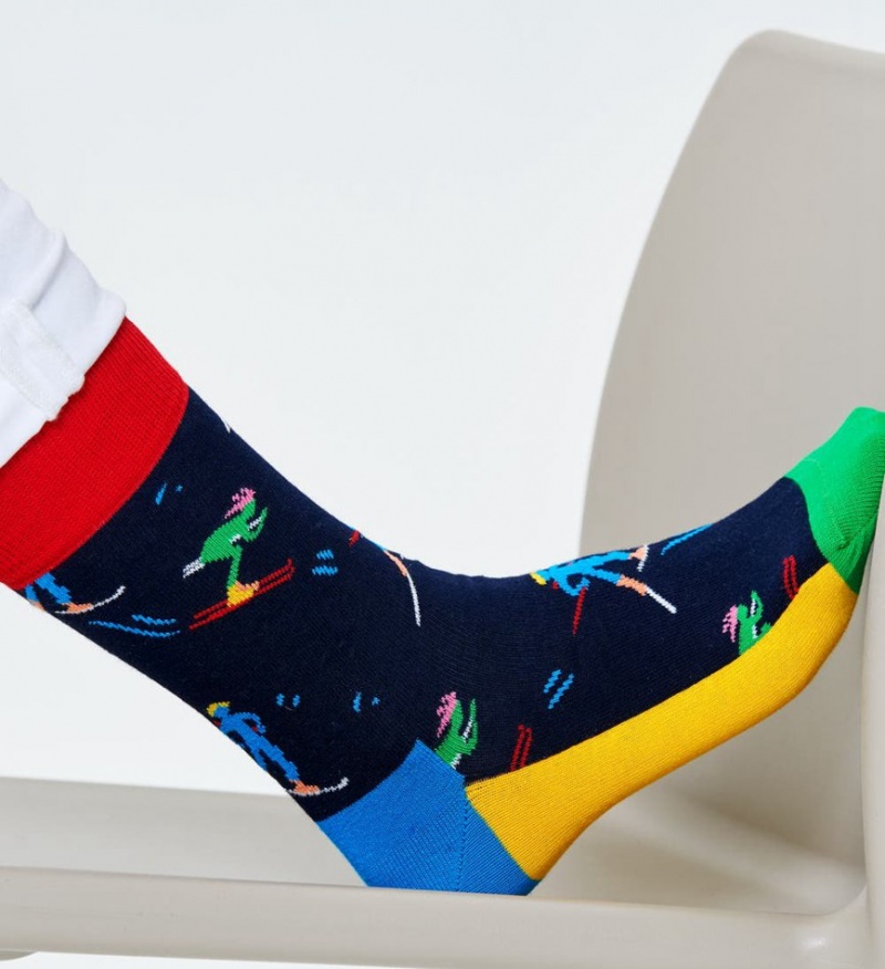 Happy Socks Skiers Socken Unisex Navy | Schweiz 02819JHOR