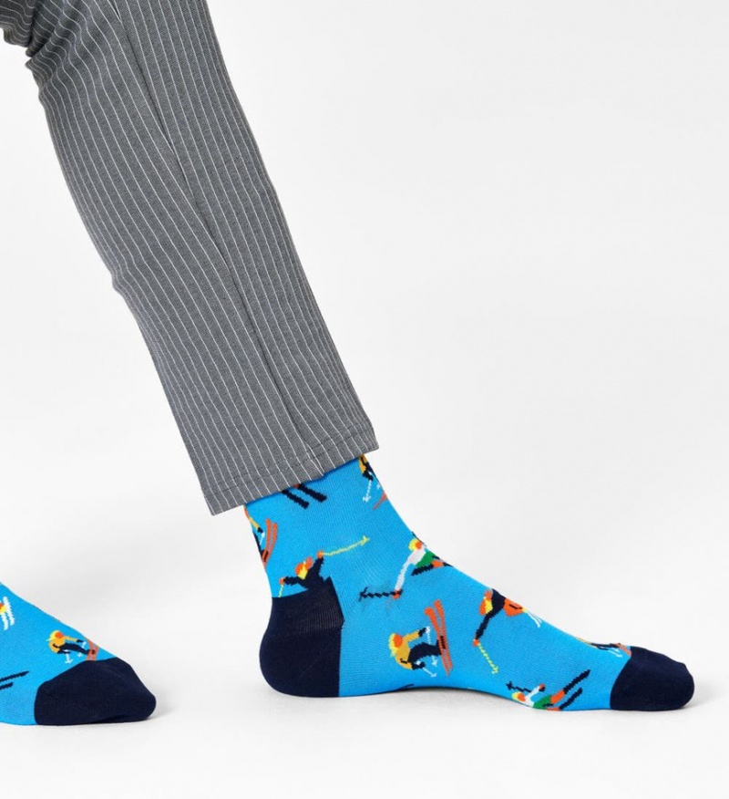 Happy Socks Skiing Socken Unisex Blau | Schweiz 20748MCXB