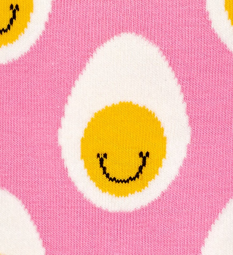 Happy Socks Smile Eggs Socken Unisex Rosa | Schweiz 93485QYPS