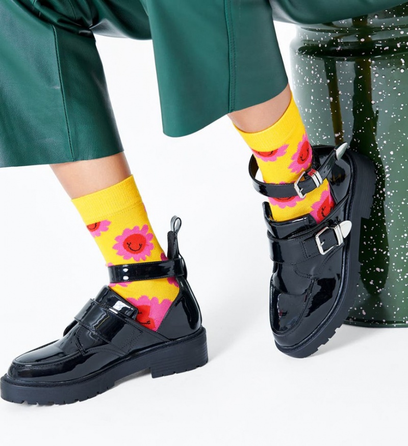 Happy Socks Smiling Flower Socken Unisex Gelb | Schweiz 48062KZLN