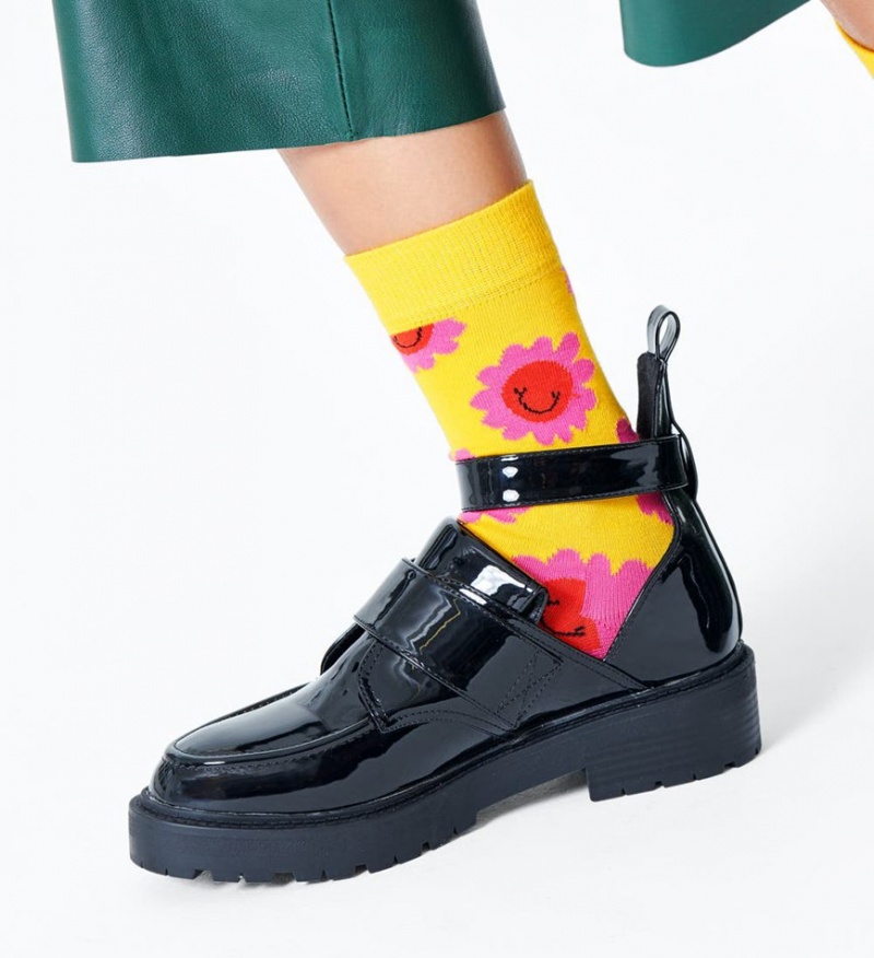 Happy Socks Smiling Flower Socken Unisex Gelb | Schweiz 48062KZLN