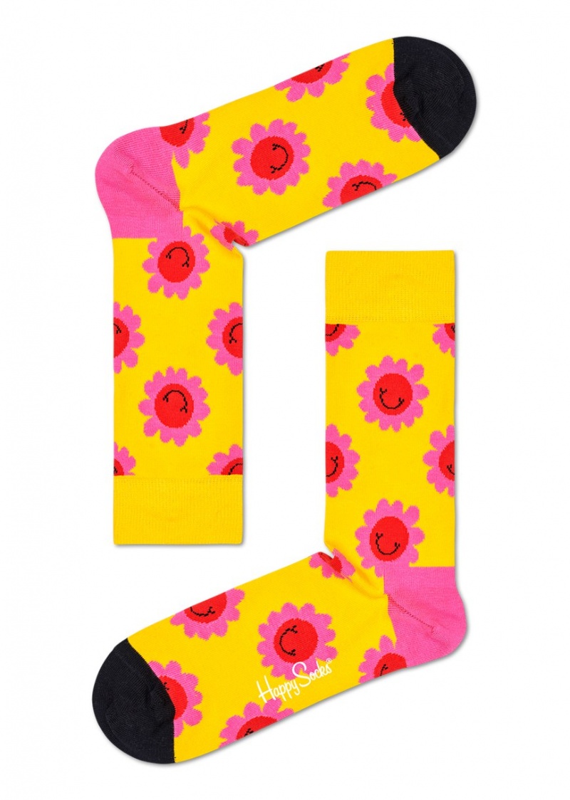 Happy Socks Smiling Flower Socken Unisex Gelb | Schweiz 48062KZLN