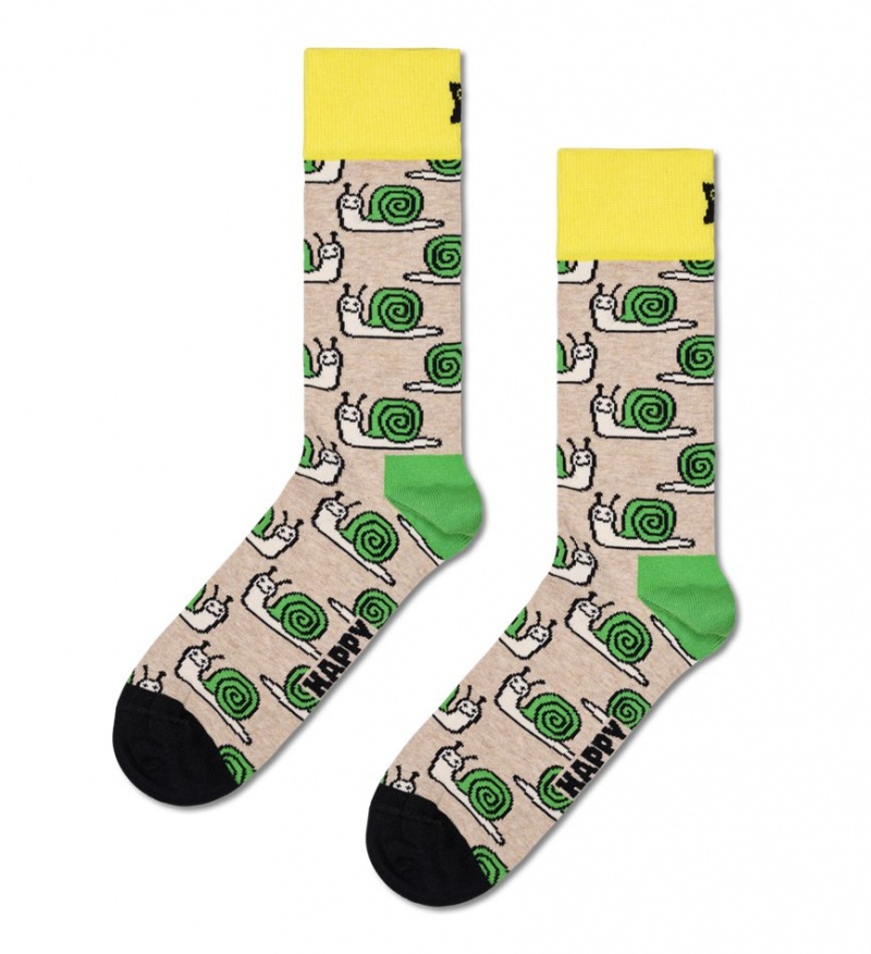 Happy Socks Snail Socken Unisex Beige | Schweiz 97325XSVG