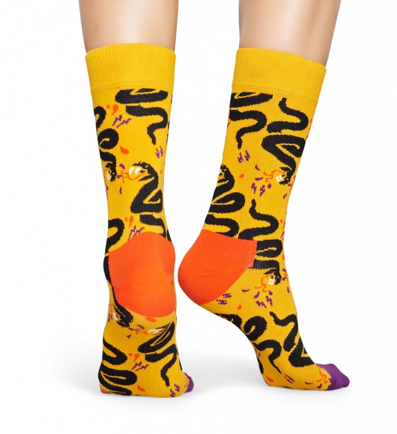 Happy Socks Snake Socken Unisex Gelb | Schweiz 10274AQTM