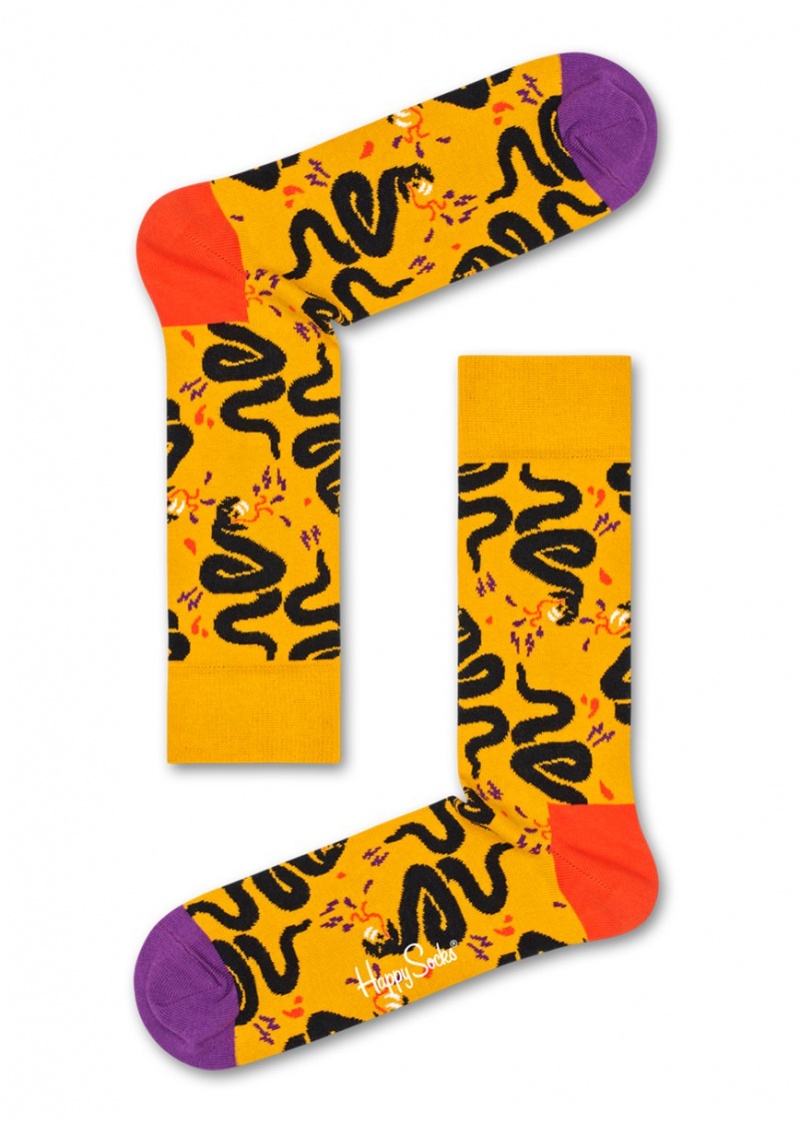 Happy Socks Snake Socken Unisex Gelb | Schweiz 10274AQTM