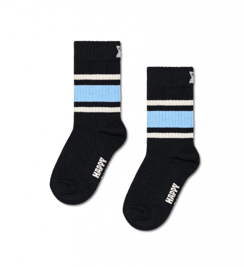 Happy Socks Sneaker Stripe Socken Kinder Schwarz | Schweiz 20346WMVN