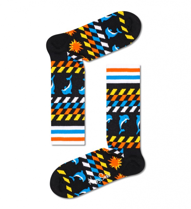 Happy Socks Speed Thin Crew Socken Unisex Schwarz | Schweiz 37916RYFM