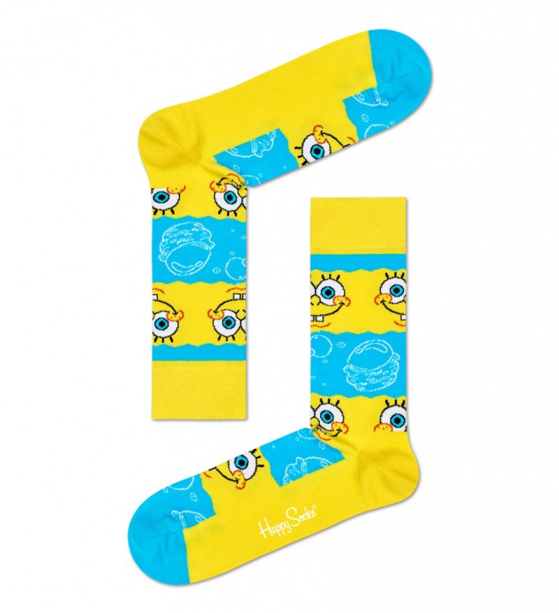 Happy Socks Sponge Bob 3-pack Gift Set Unisex Hellgelb | Schweiz 12697IDAK