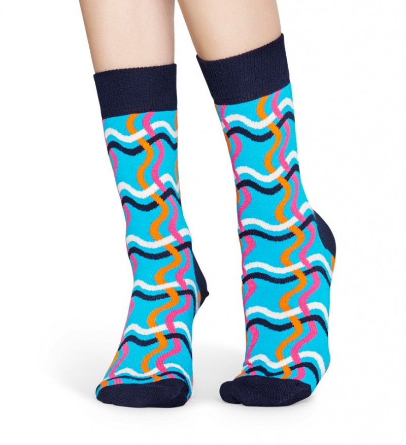 Happy Socks Squiggly Socken Unisex Türkis | Schweiz 95784QMAE