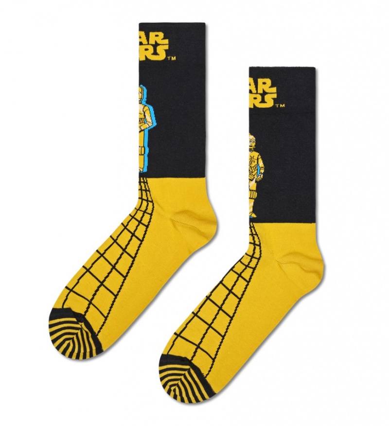 Happy Socks Star Wars™ C-3PO Socken Unisex Dunkelgelb | Schweiz 09714RNPZ