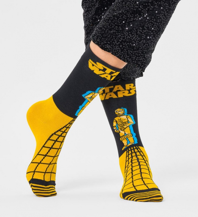 Happy Socks Star Wars™ C-3PO Socken Unisex Dunkelgelb | Schweiz 09714RNPZ