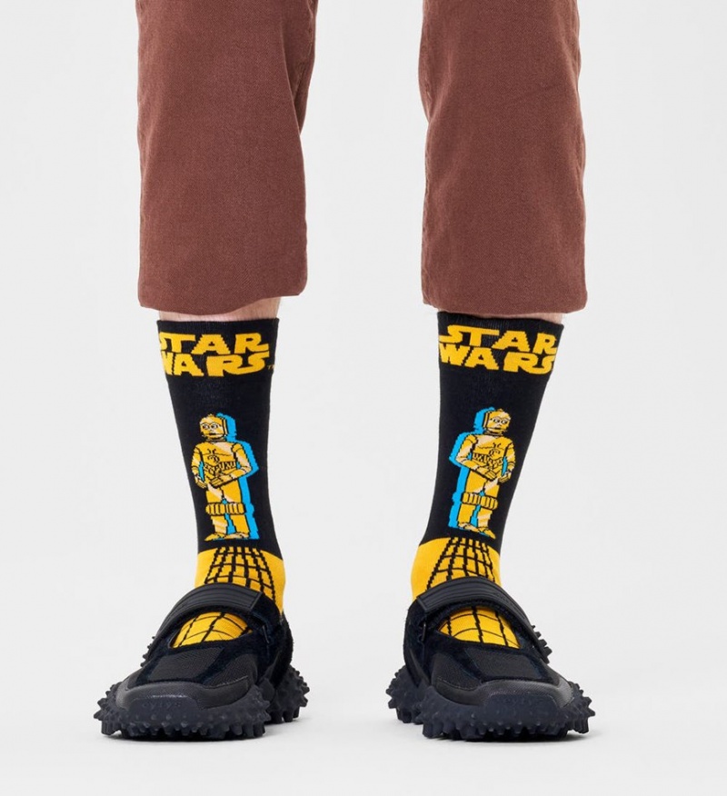 Happy Socks Star Wars™ C-3PO Socken Unisex Dunkelgelb | Schweiz 09714RNPZ