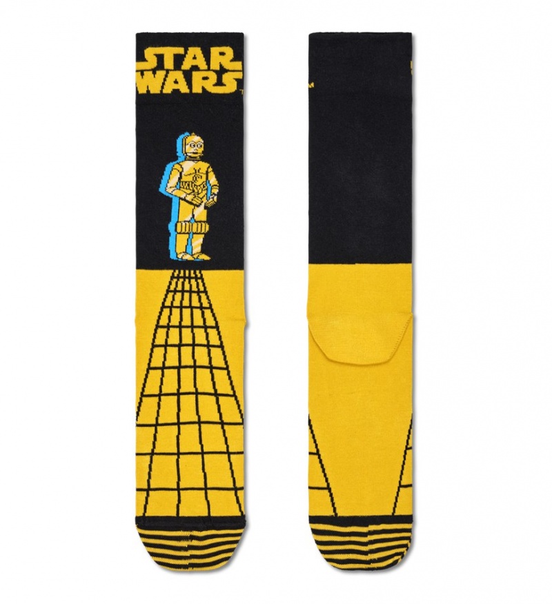 Happy Socks Star Wars™ C-3PO Socken Unisex Dunkelgelb | Schweiz 09714RNPZ