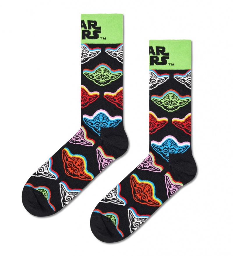 Happy Socks Star Wars™ Yoda Socken Unisex Schwarz | Schweiz 24386YIJF