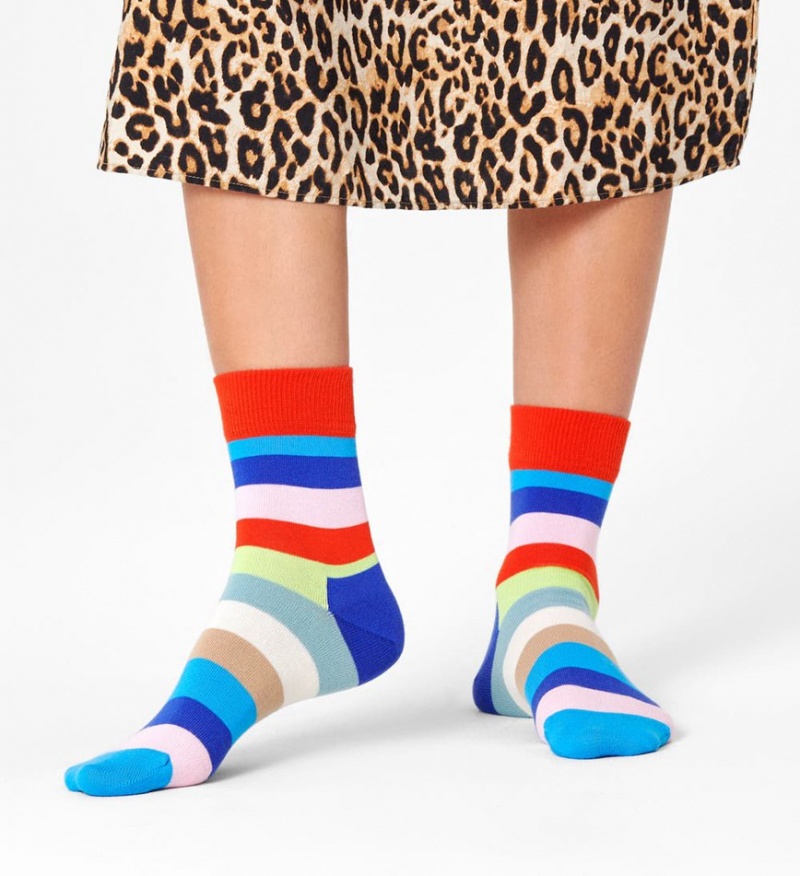 Happy Socks Stripe 1/2 Crew Socken Unisex Mehrfarbig | Schweiz 50467WIEQ