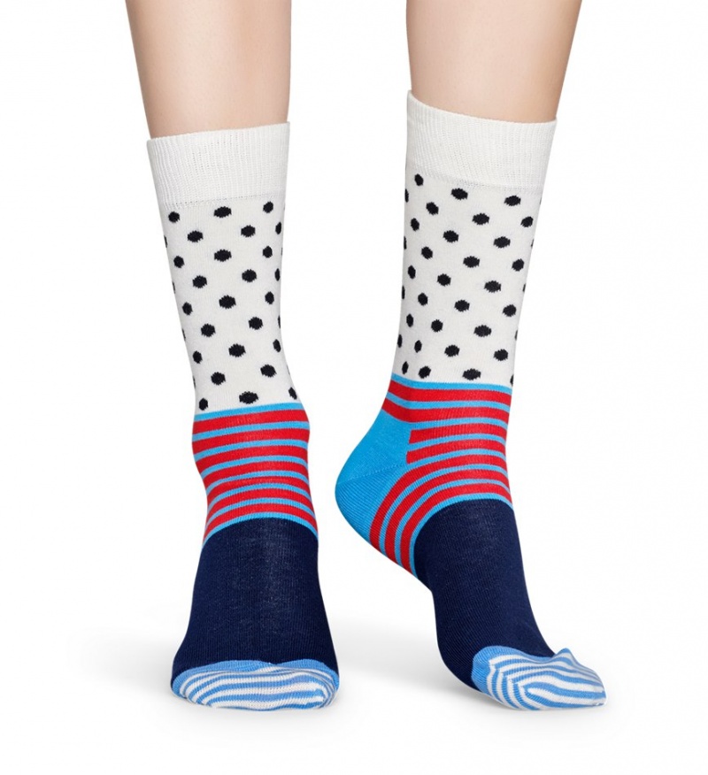 Happy Socks Stripe And Dot Socken Unisex Grau | Schweiz 42813AWTS