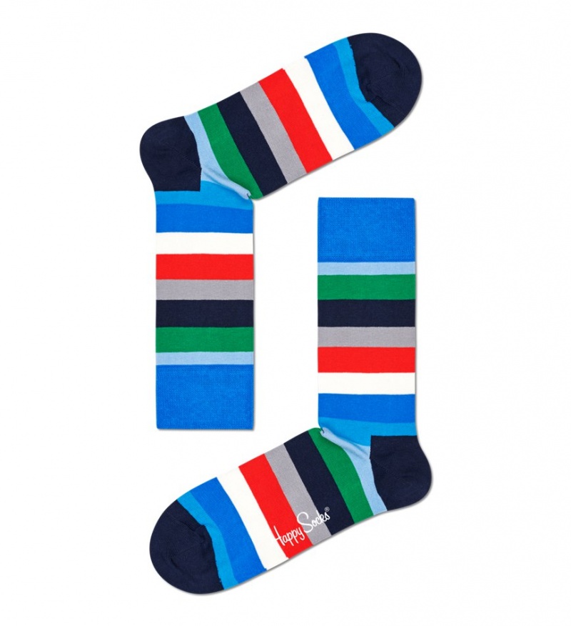 Happy Socks Stripe Socken Unisex Blau | Schweiz 54190BOZJ