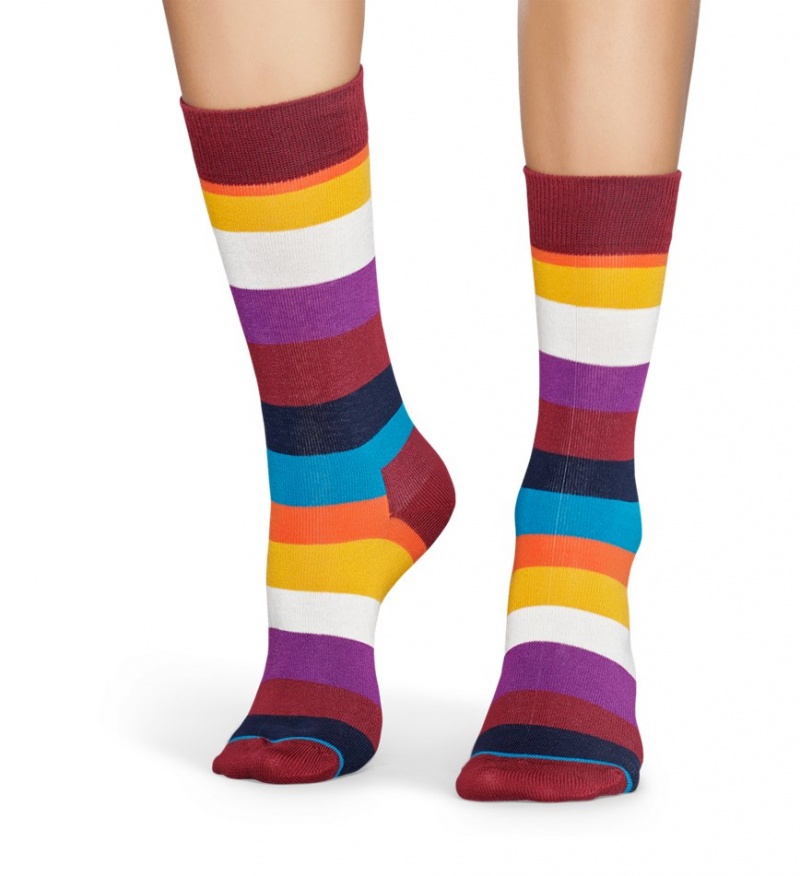 Happy Socks Stripe Socken Unisex Dunkelrot | Schweiz 64538EUJM