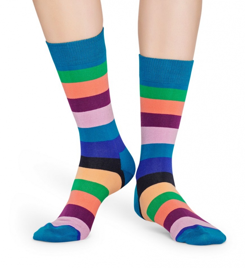 Happy Socks Stripe Socken Unisex Grün | Schweiz 45961CYUR