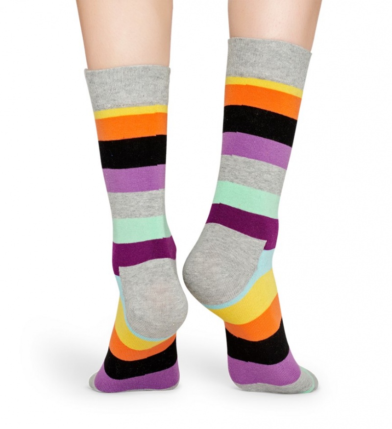 Happy Socks Stripe Socken Unisex Hellgrau | Schweiz 70524EFRQ