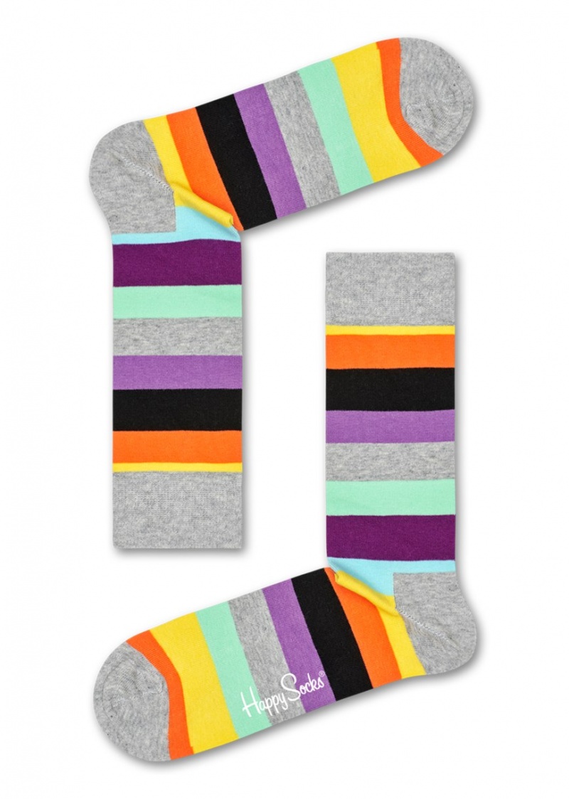 Happy Socks Stripe Socken Unisex Hellgrau | Schweiz 70524EFRQ