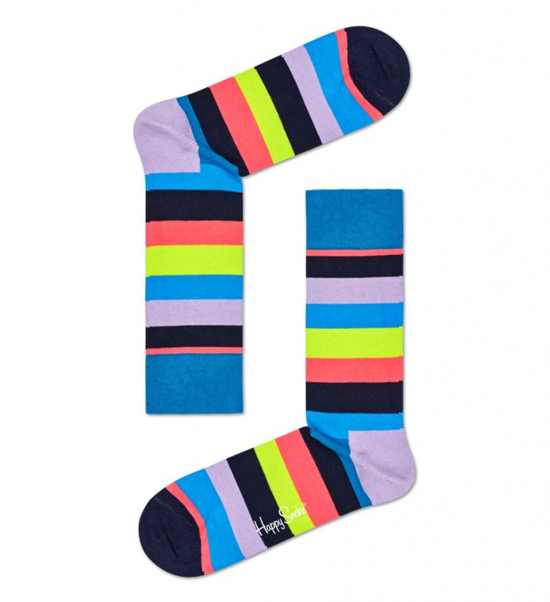 Happy Socks Stripe Socken Unisex Navy | Schweiz 68109YZVG