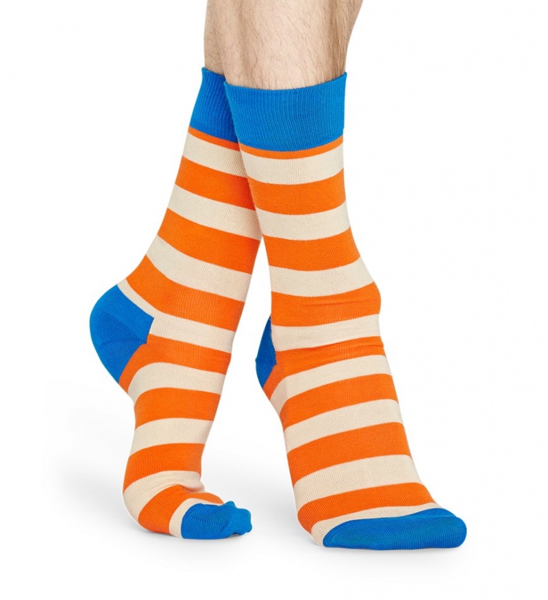 Happy Socks Stripe Socken Unisex Orange | Schweiz 28715WPIQ